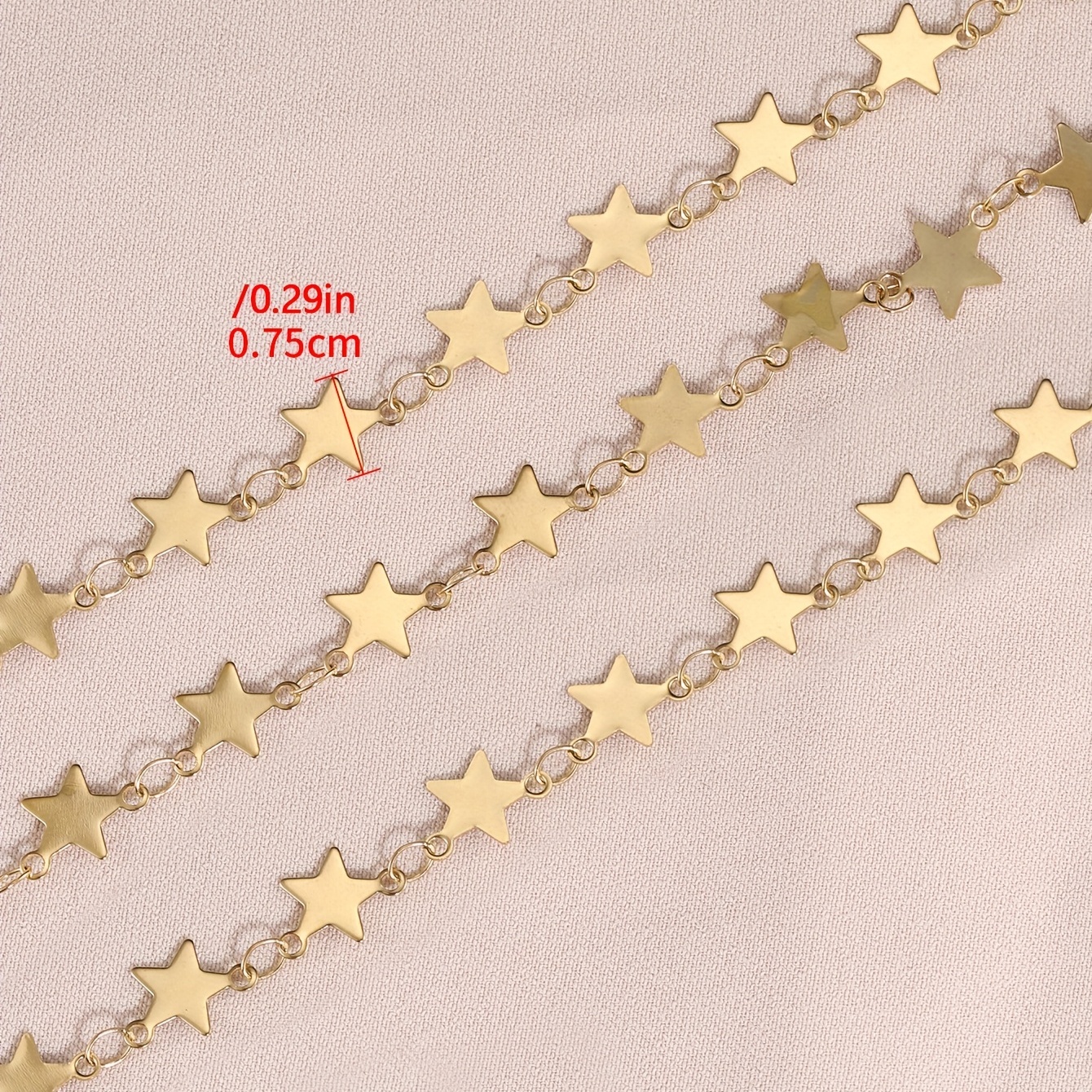 1 Meter Golden Stainless Steel Star Cable Chain for DIY
